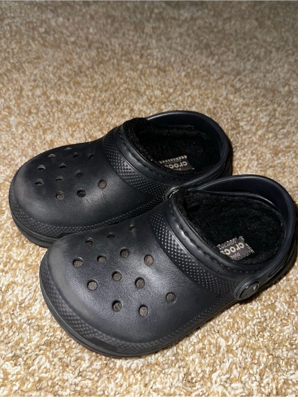 Crocs Kids Classic Lined Clog - Black